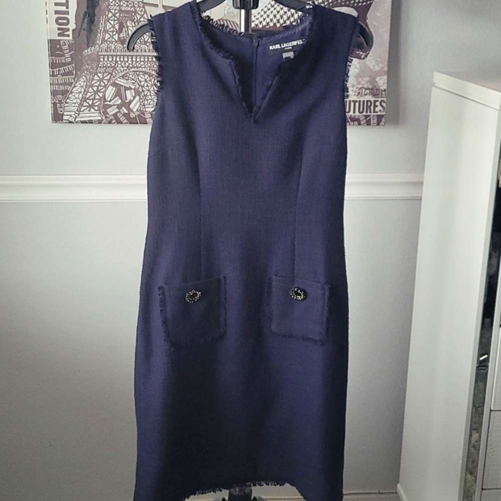 Karl Lagerfield one piece, size 4, navy blue